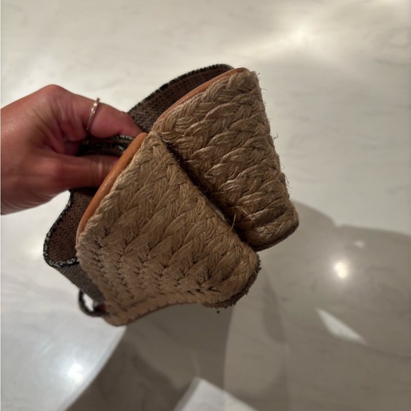 Women's Andre Aeeoue Brown and Black Wedge Heels - Picture 4 of 6